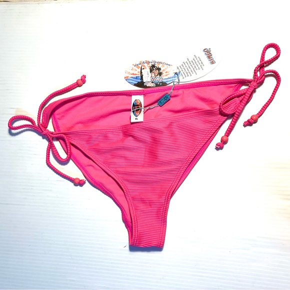 NWT Heatwave Swimwear Bingo Surf Bikini Bottoms Pink XL - Picture 2 of 10
